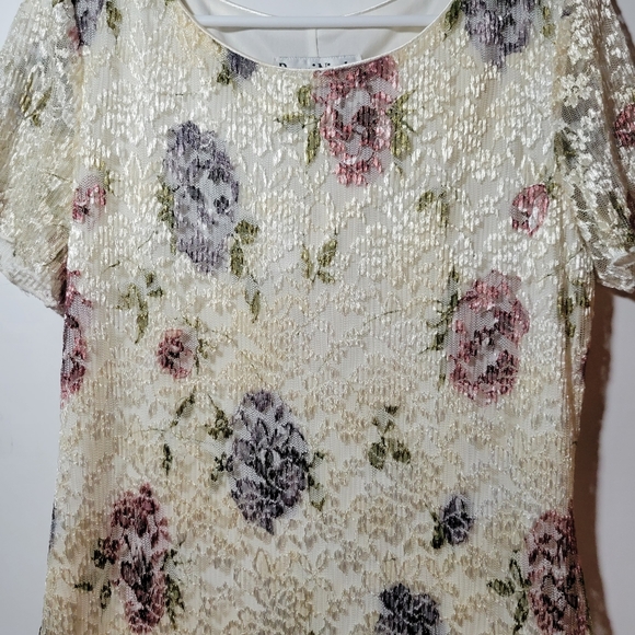 Ronni Nicole lace lined floral patterened dress Size 12 - Picture 3 of 5